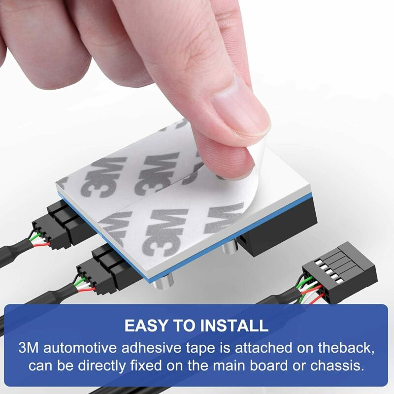 Motherboard USB2.0 9pin USB Header Splitter Male 1 to 4 1 4 Converter - Fresh Stock Dated February 2026