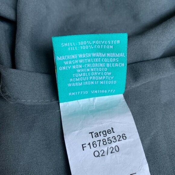 Pillowfort Gray Triangle Quilted Standard Pillow Sham - Fresh Stock Dated December 2025