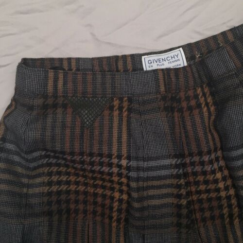 Vintage GIVENCHY designer Made In West Germany 80’s VTG Pleated Skirt Wool Plaid - Fresh Stock Dated December 2025