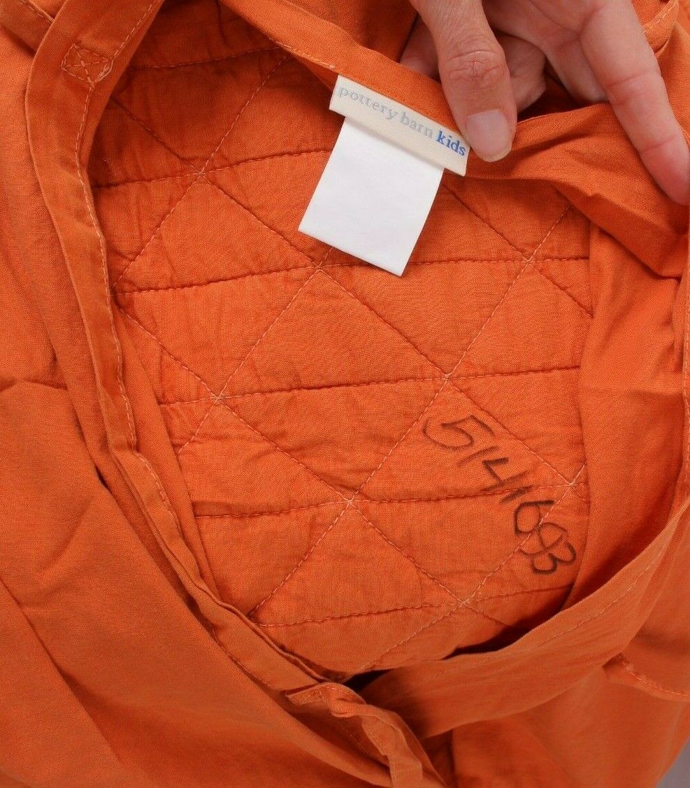 Pottery Barn Kids Garment Dyed standard pillow sham, orange *sample* - Fresh Stock Dated February 2026