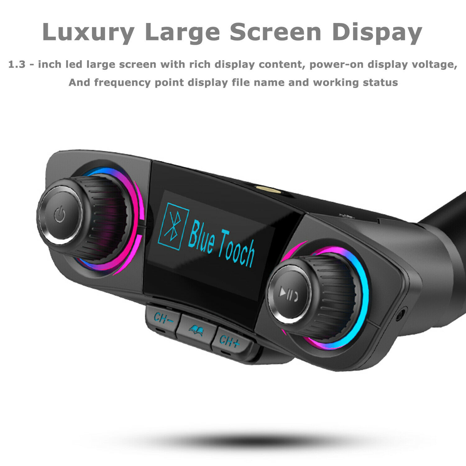 Bluetooth Car FM Transmitter MP3 Player Hands free Radio Adapter Kit USB Charger - Fresh Stock Dated December 2025