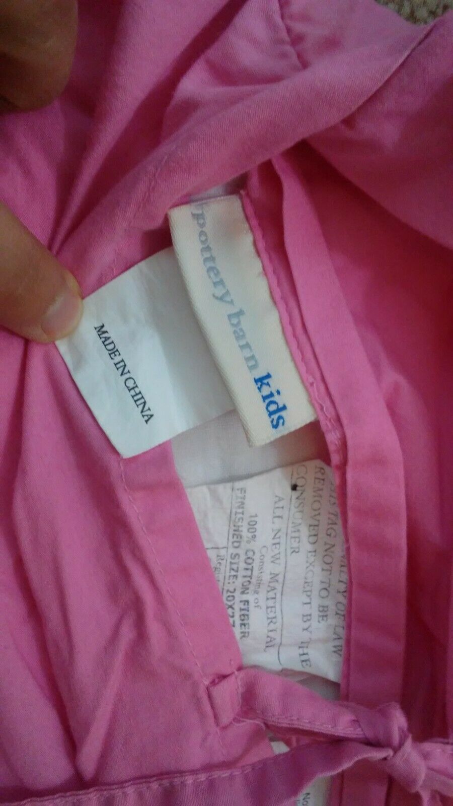 Lot of 2 POTTERY BARN Kids Quilted Pillow Shams Multi Color Cotton Size 20