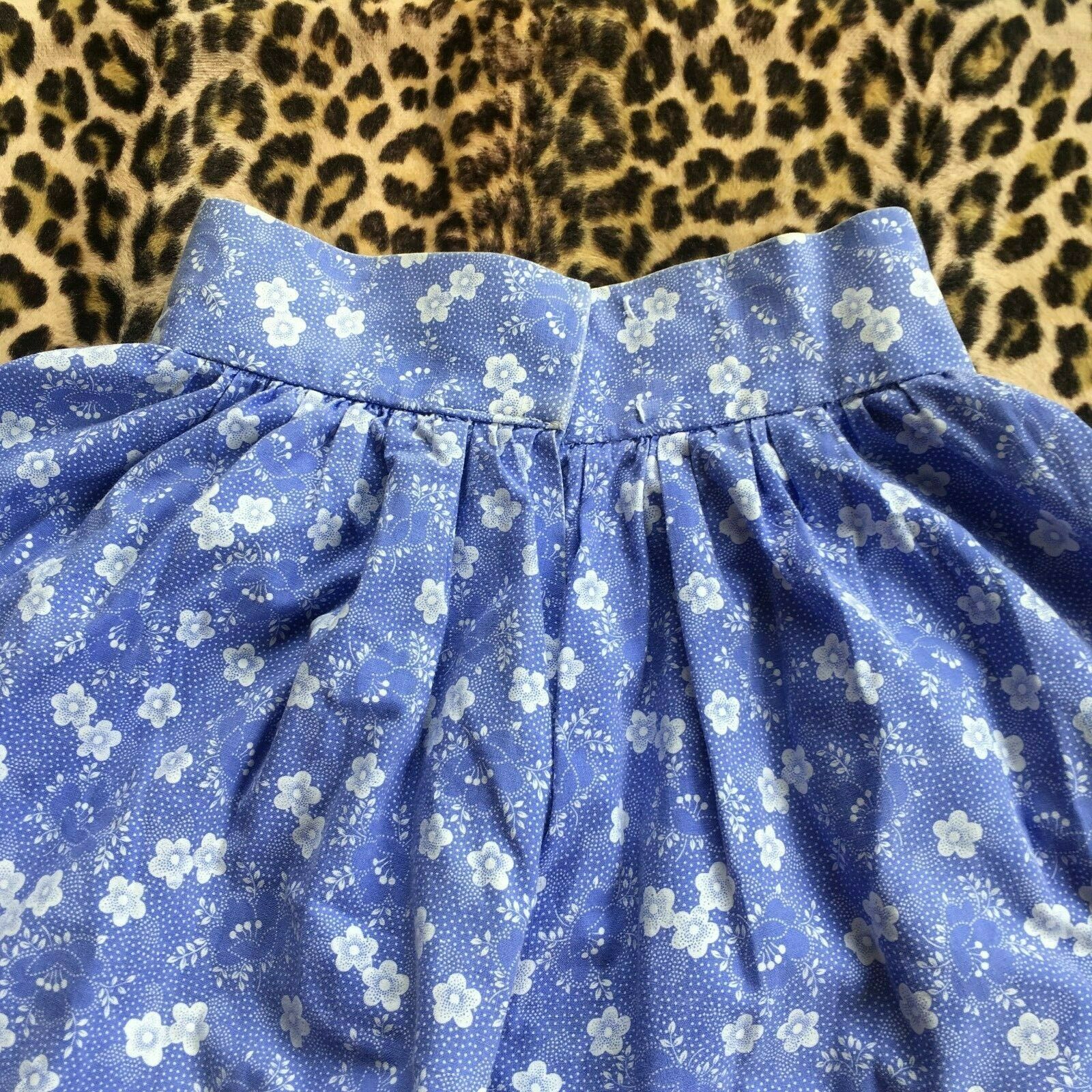 JAEGER LONDON 1960s BOHO PRAIRIE LONG FULL SKIRT~PURPLE & WHITE FLORAL LIBERTY~S - Fresh Stock Dated February 2026