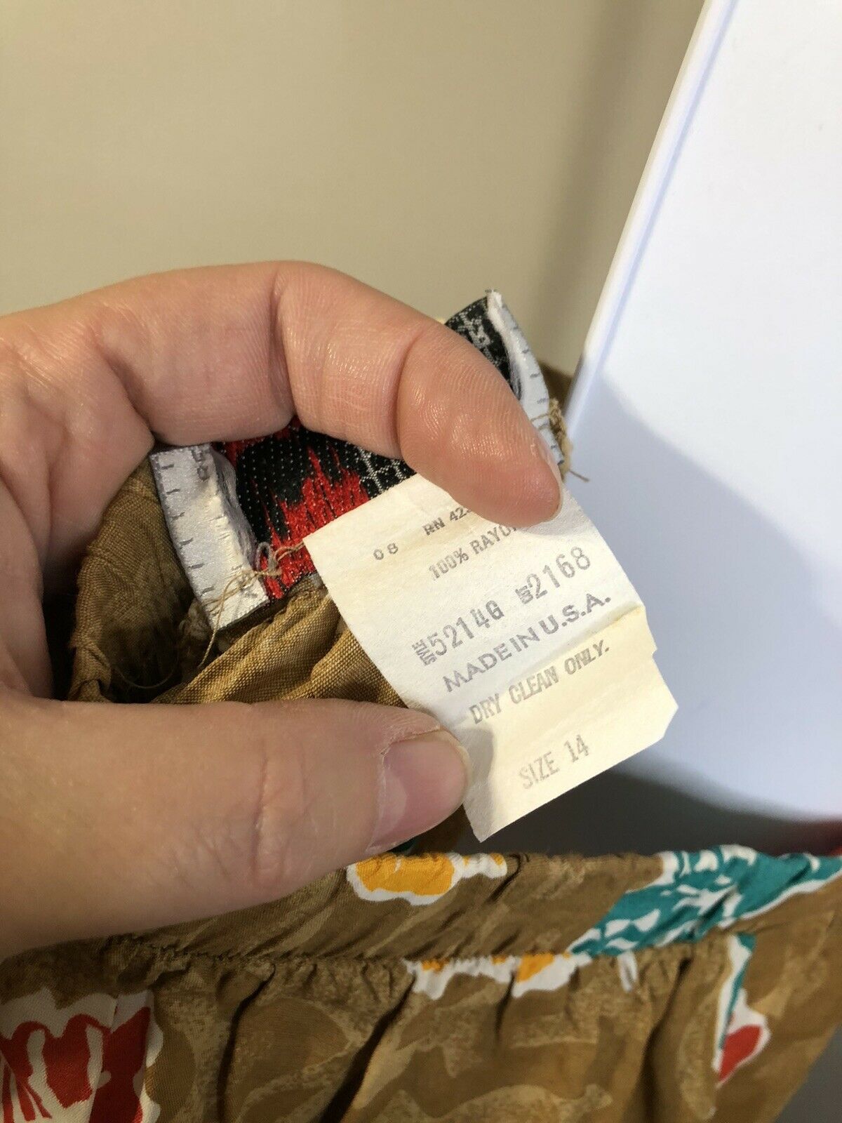 Vintage JBJ Sportswear Skirt Brown Fall Leaves A-line Size 14 - Fresh Stock Dated December 2025