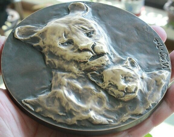 2021 China 120mm Casting / Pouring Bronze Medal - Lion - Fresh Stock Dated February 2026