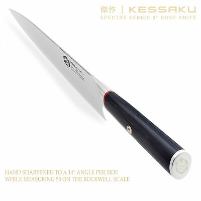 Kessaku 8-Inch Chef Knife - Spectre Series - AUS-8 High Carbon Stainless Steel - Fresh Stock Dated December 2025