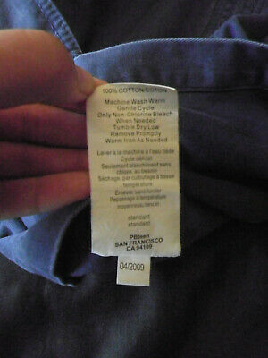 Pottery Barn Teen Standard Pillow Sham Pair Blue Canvas Stitching - Fresh Stock Dated December 2025