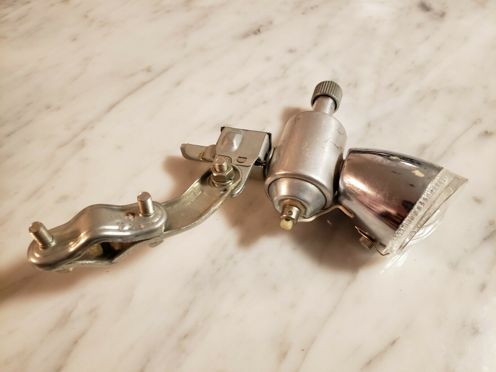 Vintage Chrome friction powered bicycle light, mechanical generator kit untested - Fresh Stock Dated December 2025