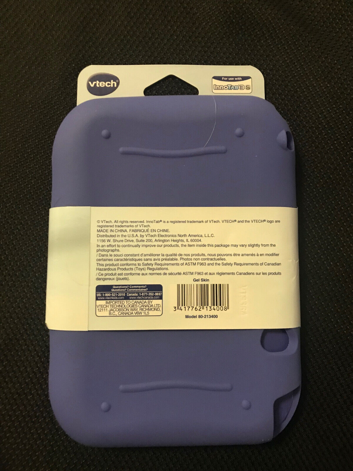 Vtech Innotab 3S gel skin Case Cover for Innotab 3S Bluish Purple! - Fresh Stock Dated February 2026