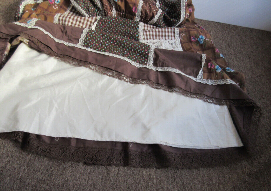 Vintage 1970s Carefree Fashions Scottsdale Arizona Patchwork Floral Maxi Skirt - Fresh Stock Dated March 2026