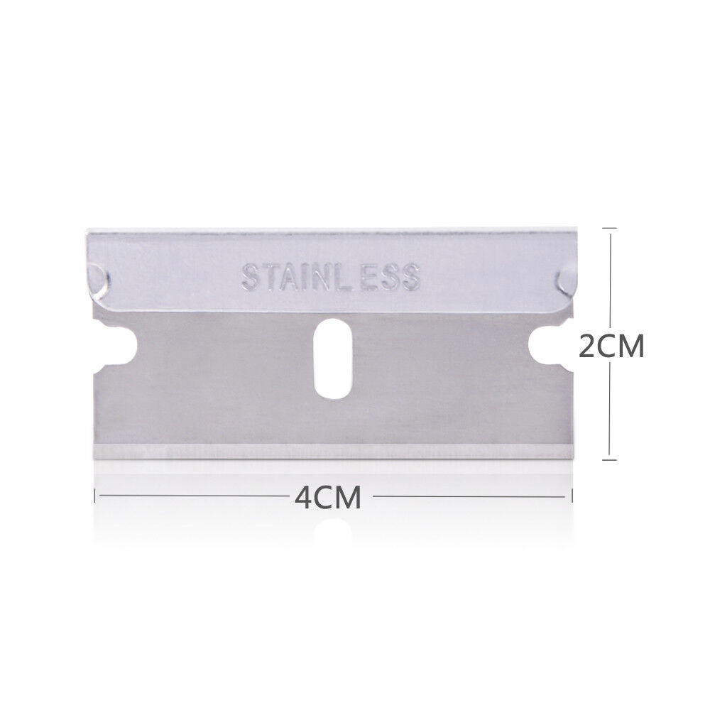 Glue Paint Remove Scraper + 5 Stainless Steel 5 Plastic Razor Blades Clean Tool - Fresh Stock Dated February 2026