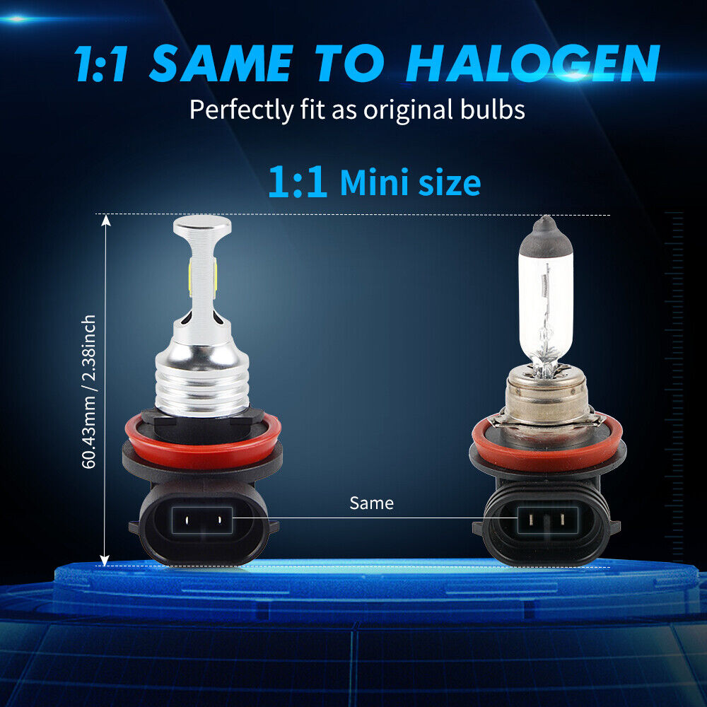 BEVINSEE H9 Motorcycle LED Headlight High Beam Headlamp Kit 6000K White 2x Bulbs - Fresh Stock Dated February 2026