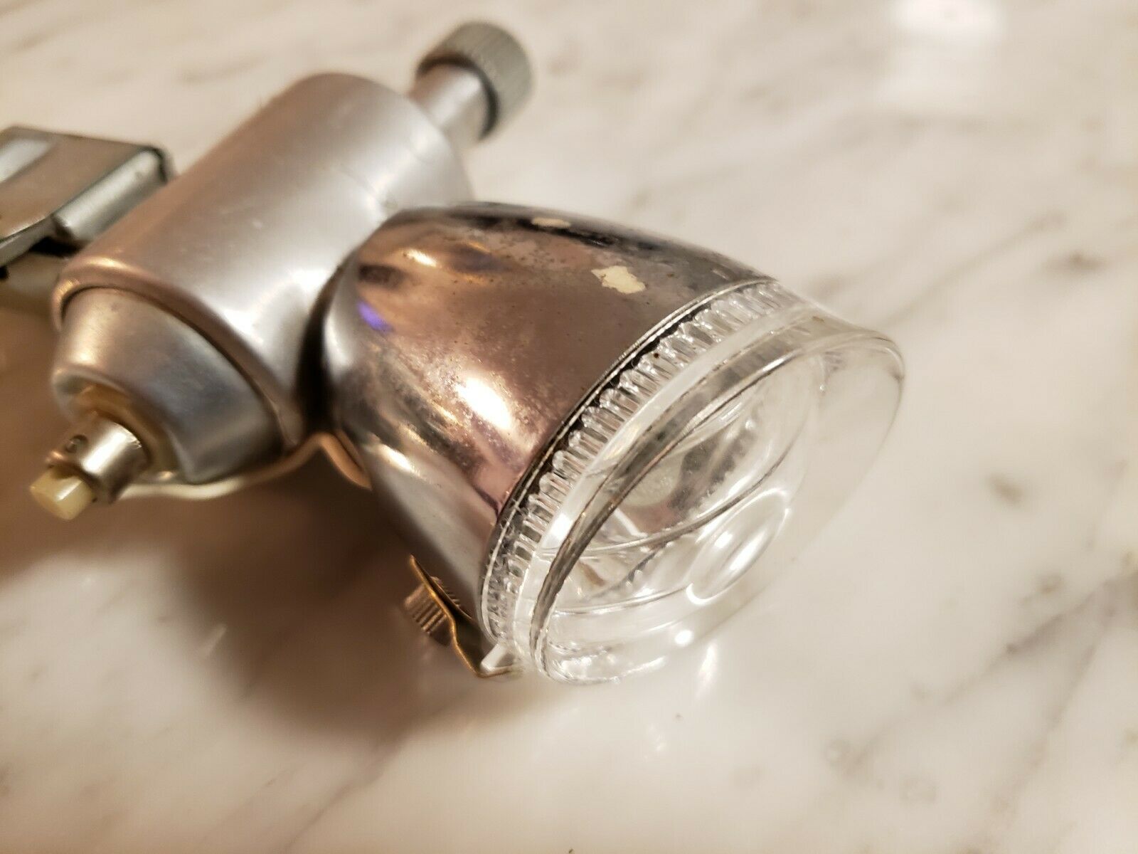 Vintage Chrome friction powered bicycle light, mechanical generator kit untested - Fresh Stock Dated December 2025