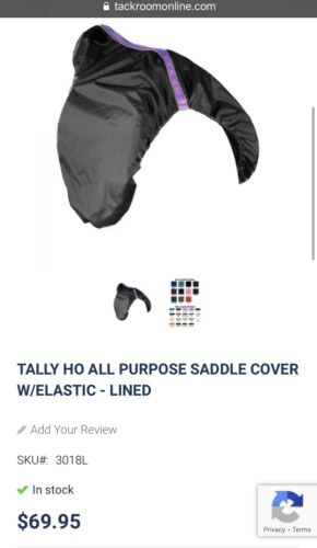 Tally Ho Fleece-lined Saddle Cover with Elastic - Fresh Stock Dated December 2025