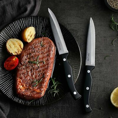 McCook MC25A Knife Sets,15 Pieces German Stainless Steel Kitchen Knife Block ... - Fresh Stock Dated December 2025