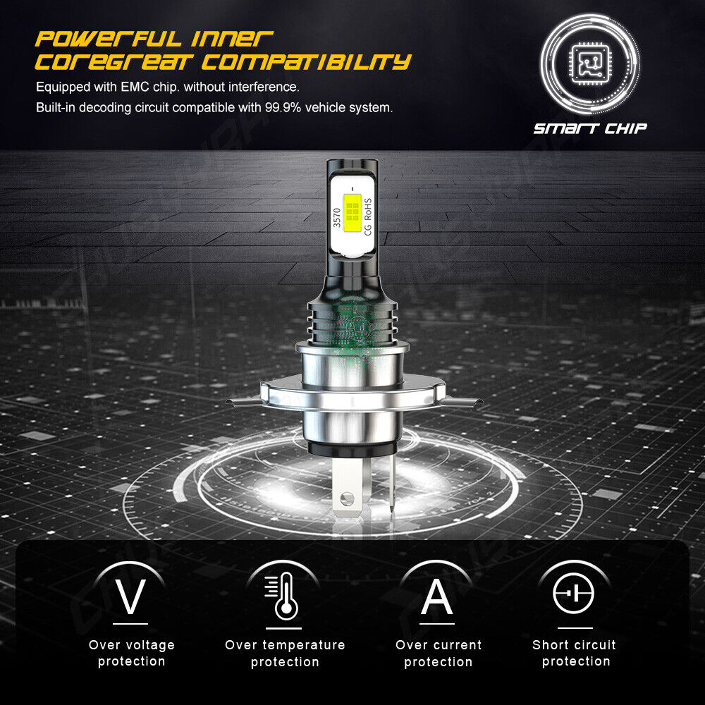 Super Bright LED light bulb for Kawasaki 2019, 2020 Vulcan S VN650 ABS headlight - Fresh Stock Dated February 2026