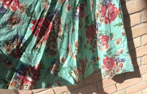 Vtg 50s Floral Circle Skirt XS 24