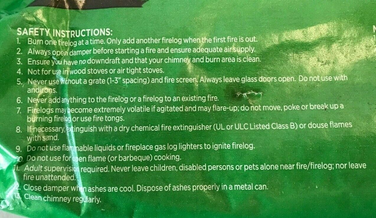 Pine Mountain Logs Burns For 4 Hours  Lot of 2 - 4.8 Lbs - Fresh Stock Dated December 2025