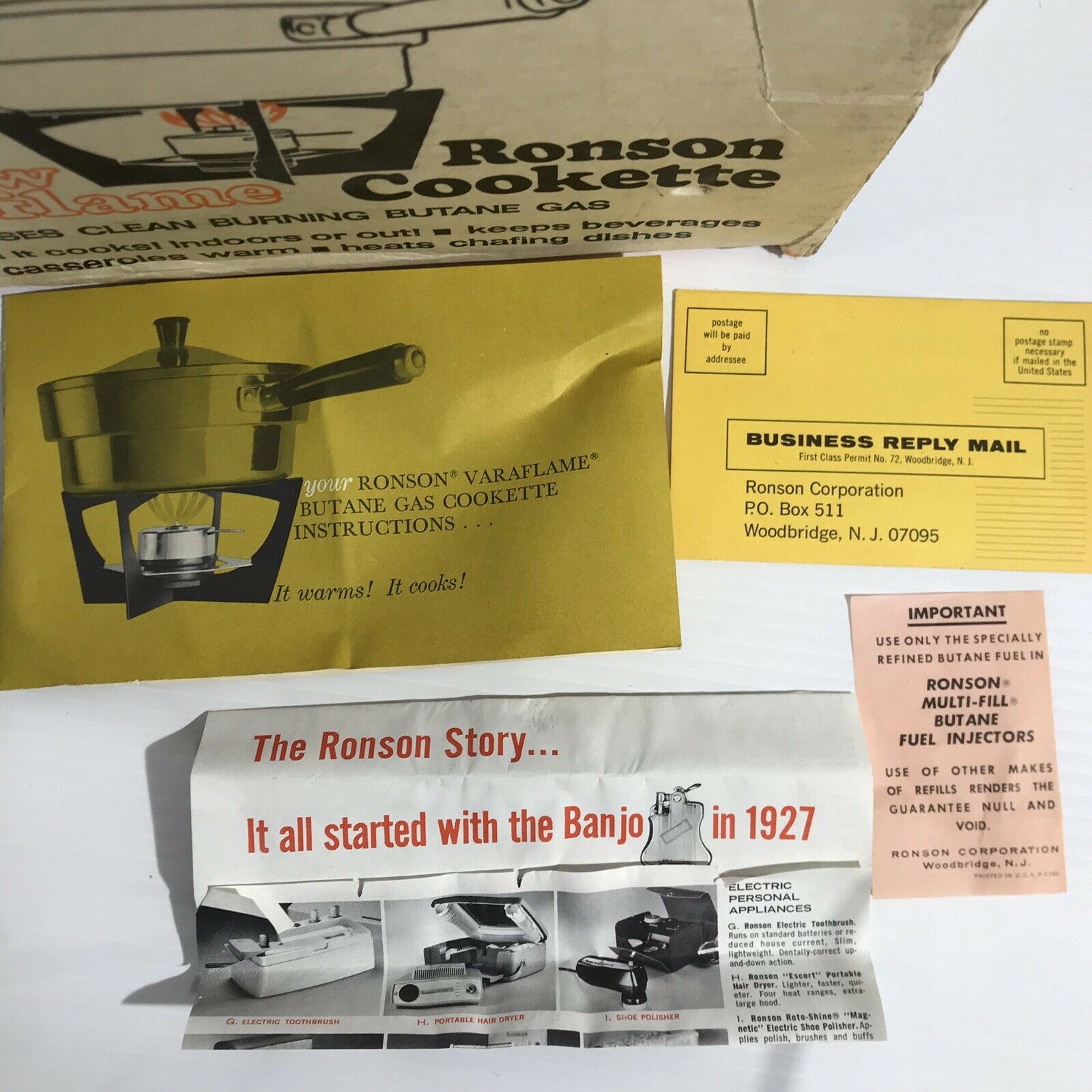 VTG Ronson Varaflame Cookette Camp Stove Butane Gas Burner - Fresh Stock Dated February 2026