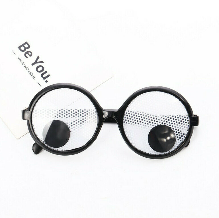 Plastic Will Turn The Eyeball Round Frame Party Glasses Novelty Toys For Games - Fresh Stock Dated December 2025