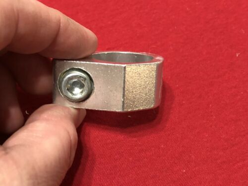 REALLY NICE SILVER KUWAHARA SEAT POST CLAMP 1 INCH OLD SCHOOL BMX - Fresh Stock Dated December 2025