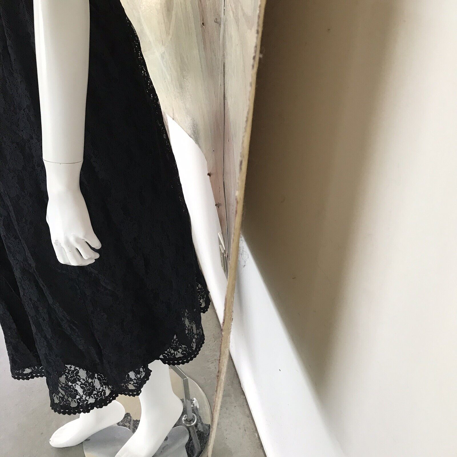 Vintage Creation Jeanne Toussaint Navy Blue Lace Pleated Midi Skirt Size 40 - Fresh Stock Dated March 2026