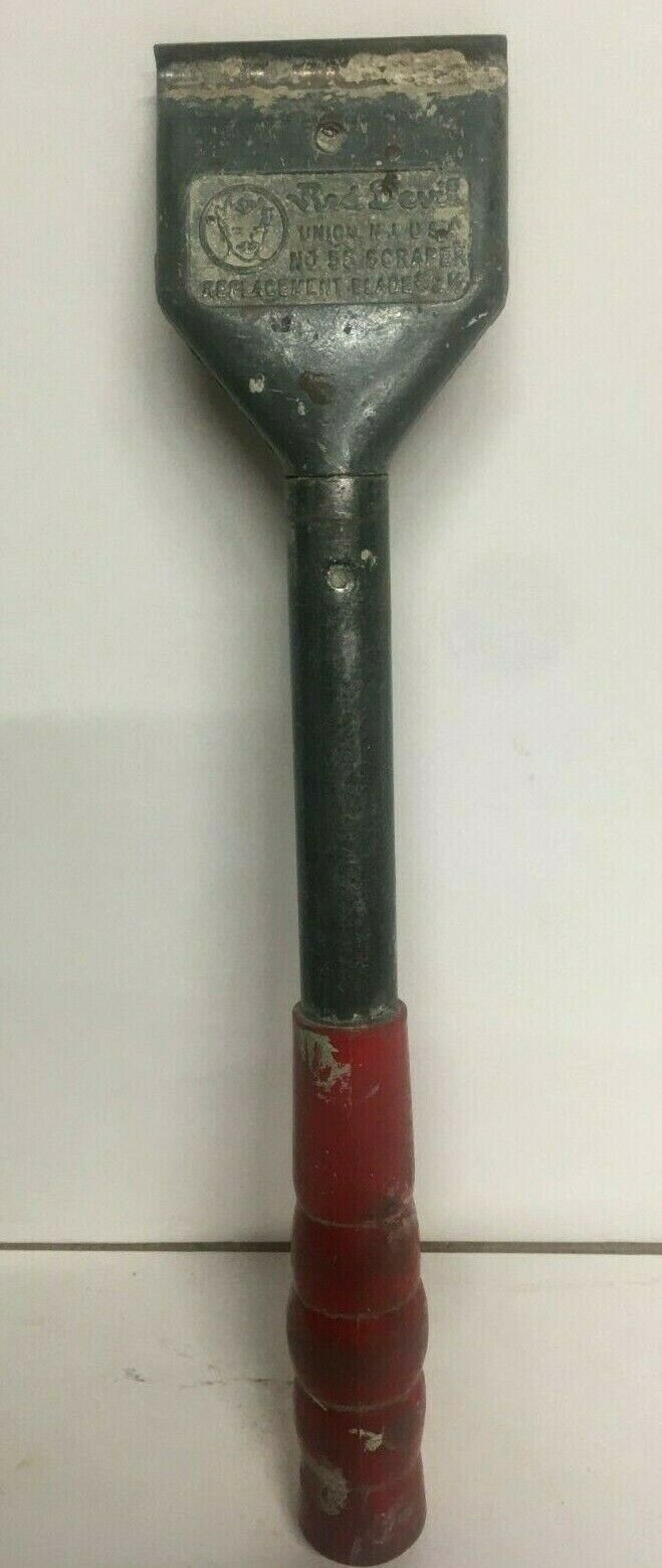 Vintage Red Devil Scraper No.55 Union USA Red Handle - Fresh Stock Dated February 2026
