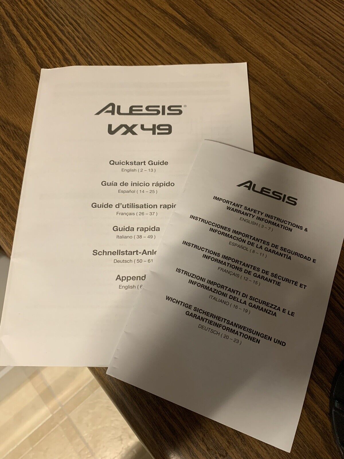 alesis vx49 Keyboard Controller And Korg Pedal. - Fresh Stock Dated February 2026