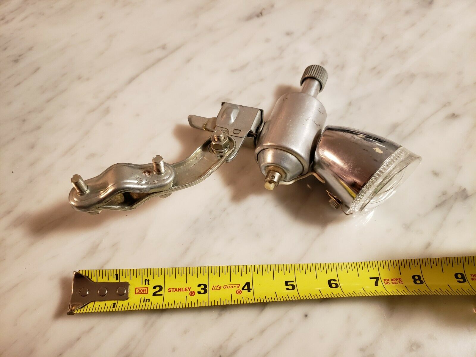 Vintage Chrome friction powered bicycle light, mechanical generator kit untested - Fresh Stock Dated December 2025