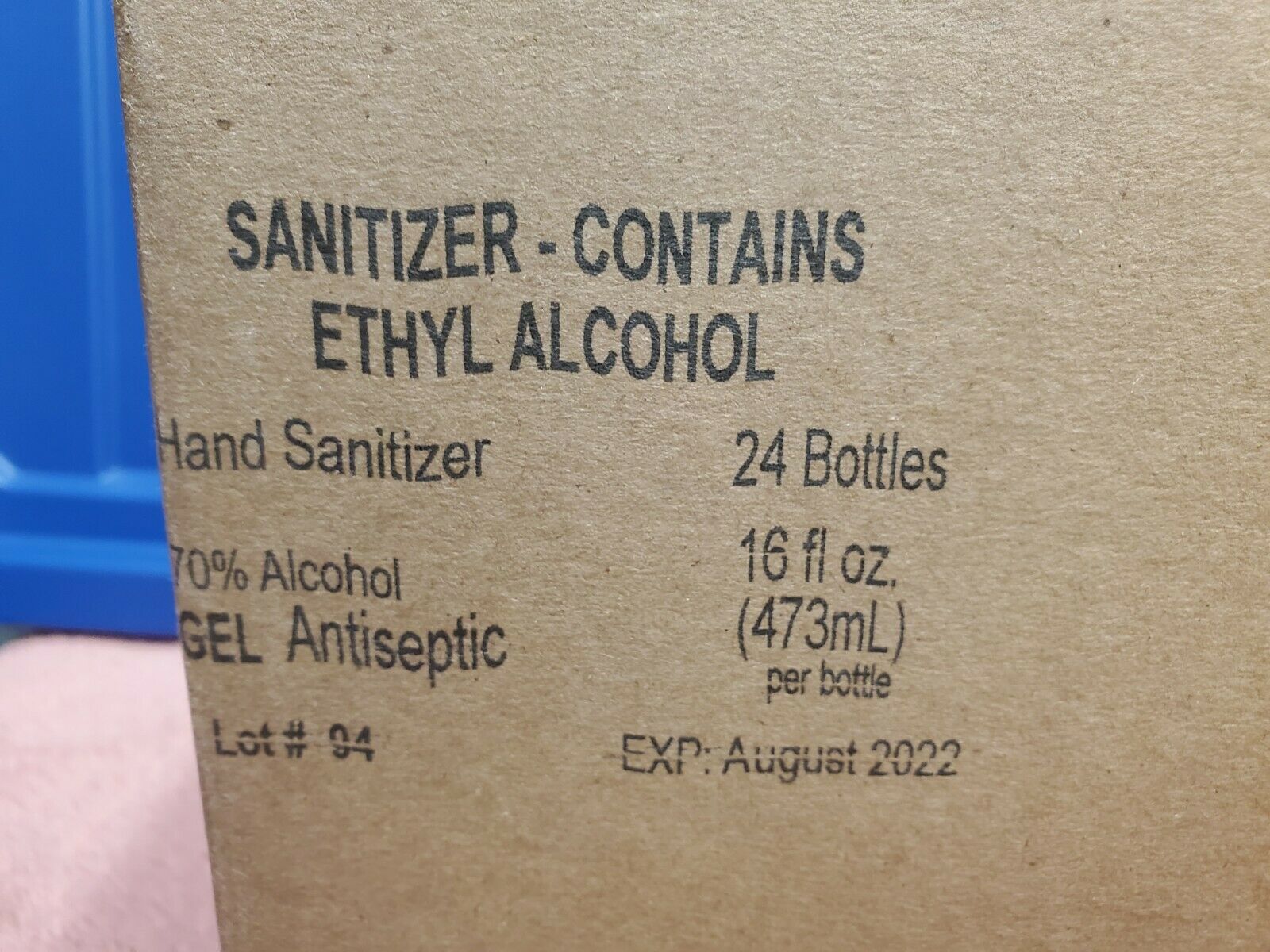 Handy Solutions Hand Sanitizer Case (24) 16 Oz Bottles Case Of 24 Exp 08/22 NIB - Fresh Stock Dated February 2026
