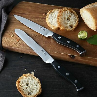 McCook MC25A Knife Sets,15 Pieces German Stainless Steel Kitchen Knife Block ... - Fresh Stock Dated December 2025