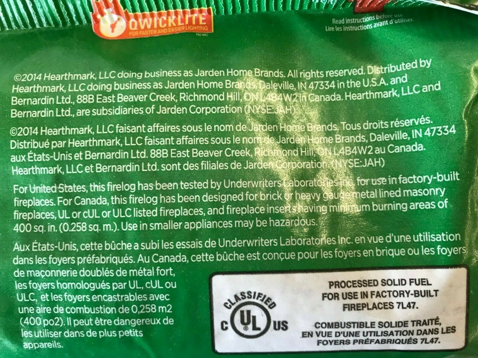 Pine Mountain Logs Burns For 4 Hours  Lot of 2 - 4.8 Lbs - Fresh Stock Dated December 2025