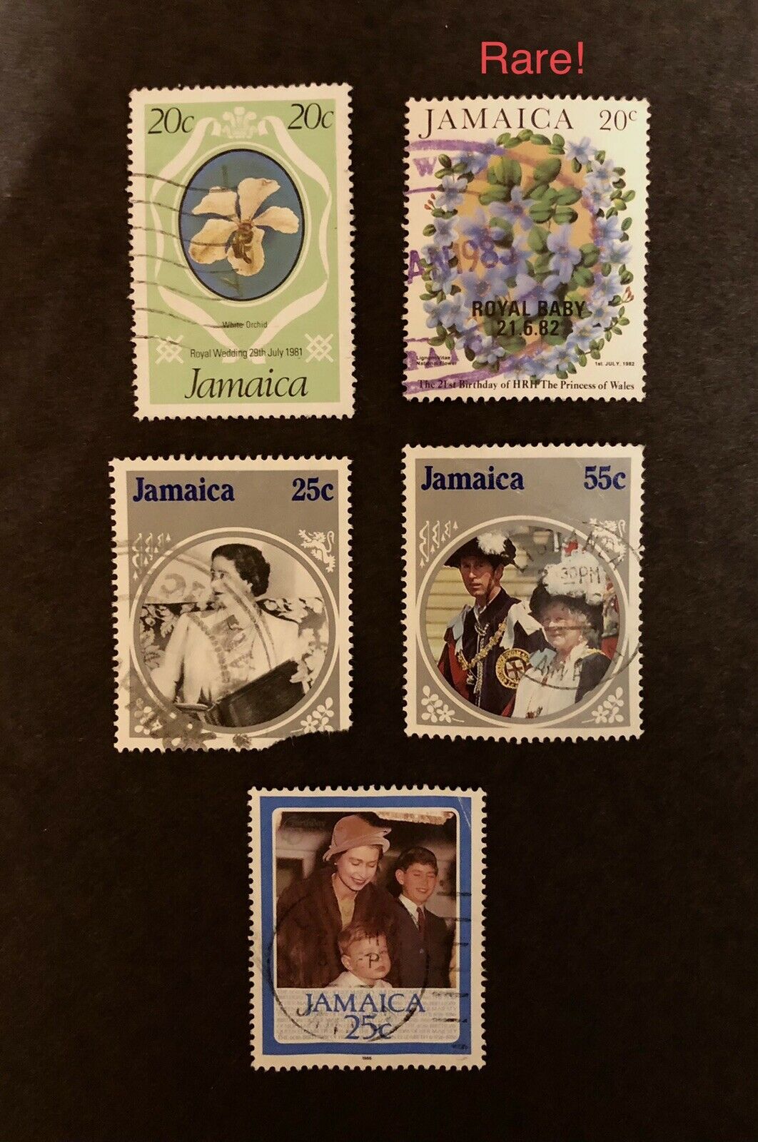 ROYAL FAMILY ON JAMAICAN STAMPS - LADY DIANA ROYAL WEDDING PRINCE WILLIAM BORN - Fresh Stock Dated February 2026