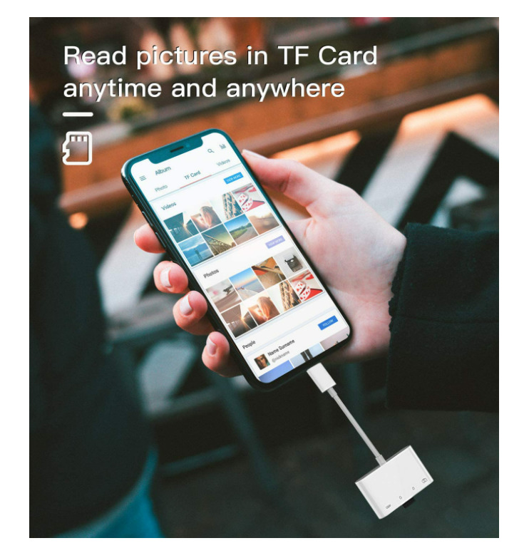 Adaptador de lector de tarjeta de memoria para computadora iPhone iPad Macbook - Fresh Stock Dated February 2026