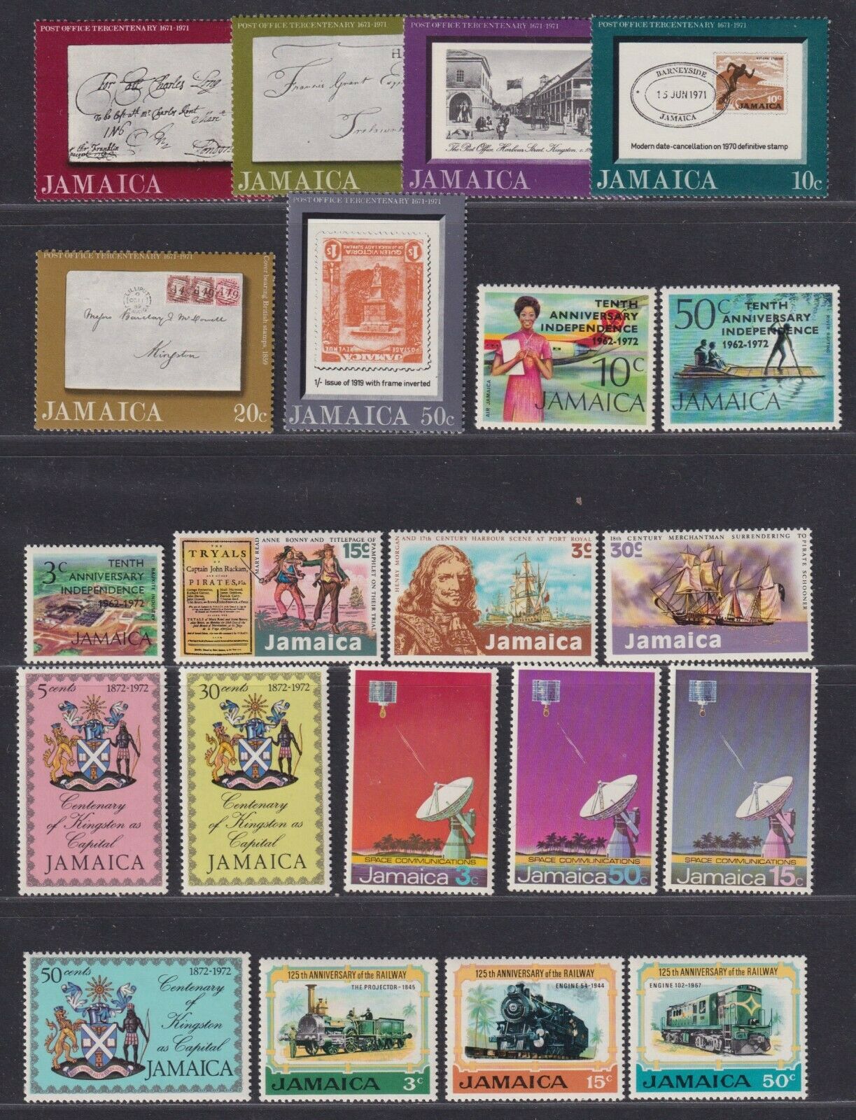 Jamaica 1969-1972 Queen Elizabeth II VF MH Commemorative Collection 44 Stamps - Fresh Stock Dated February 2026