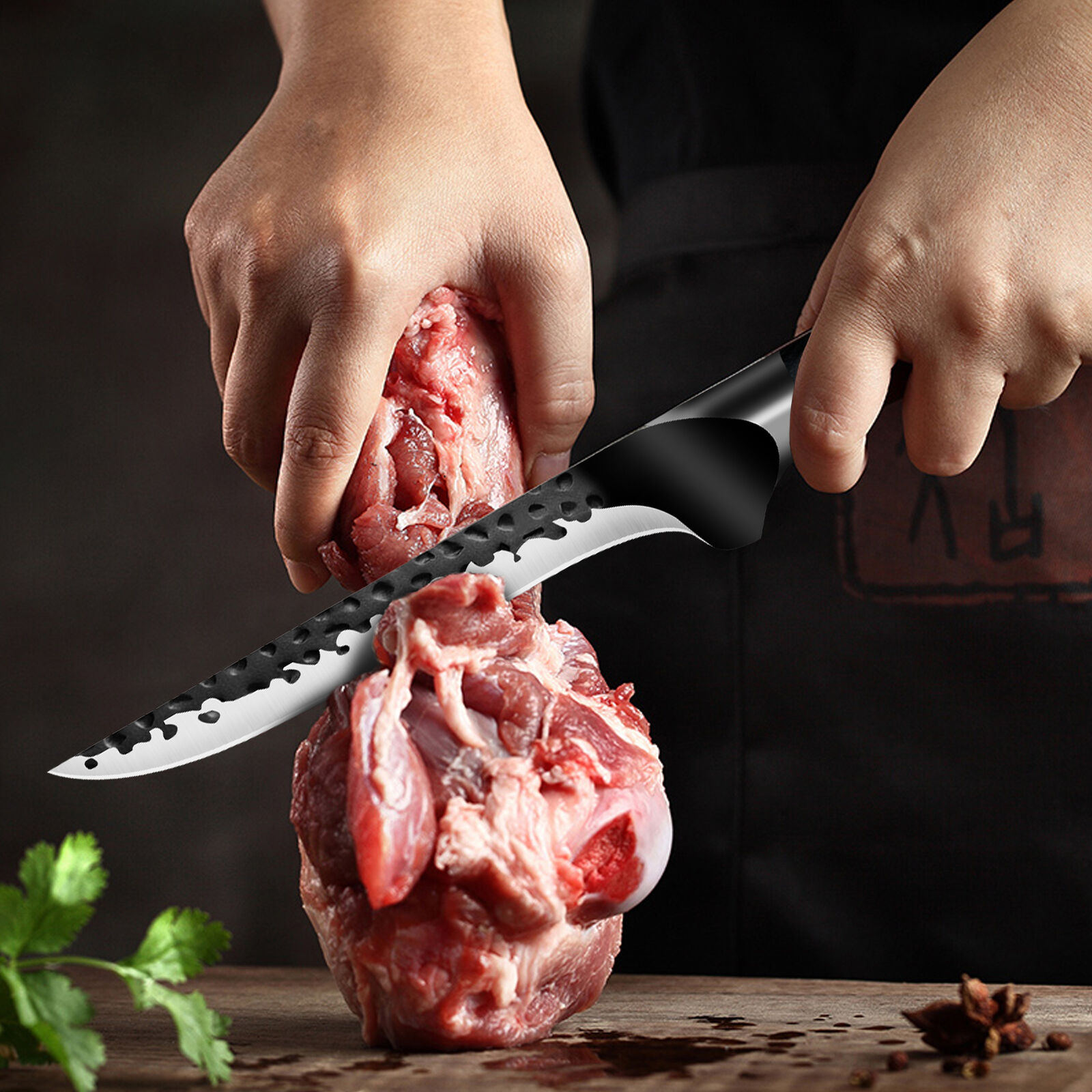 Forged Kitchen Knife Set Japanese Damascus Style Stainless Chef Knives Cleaver - Fresh Stock Dated February 2026