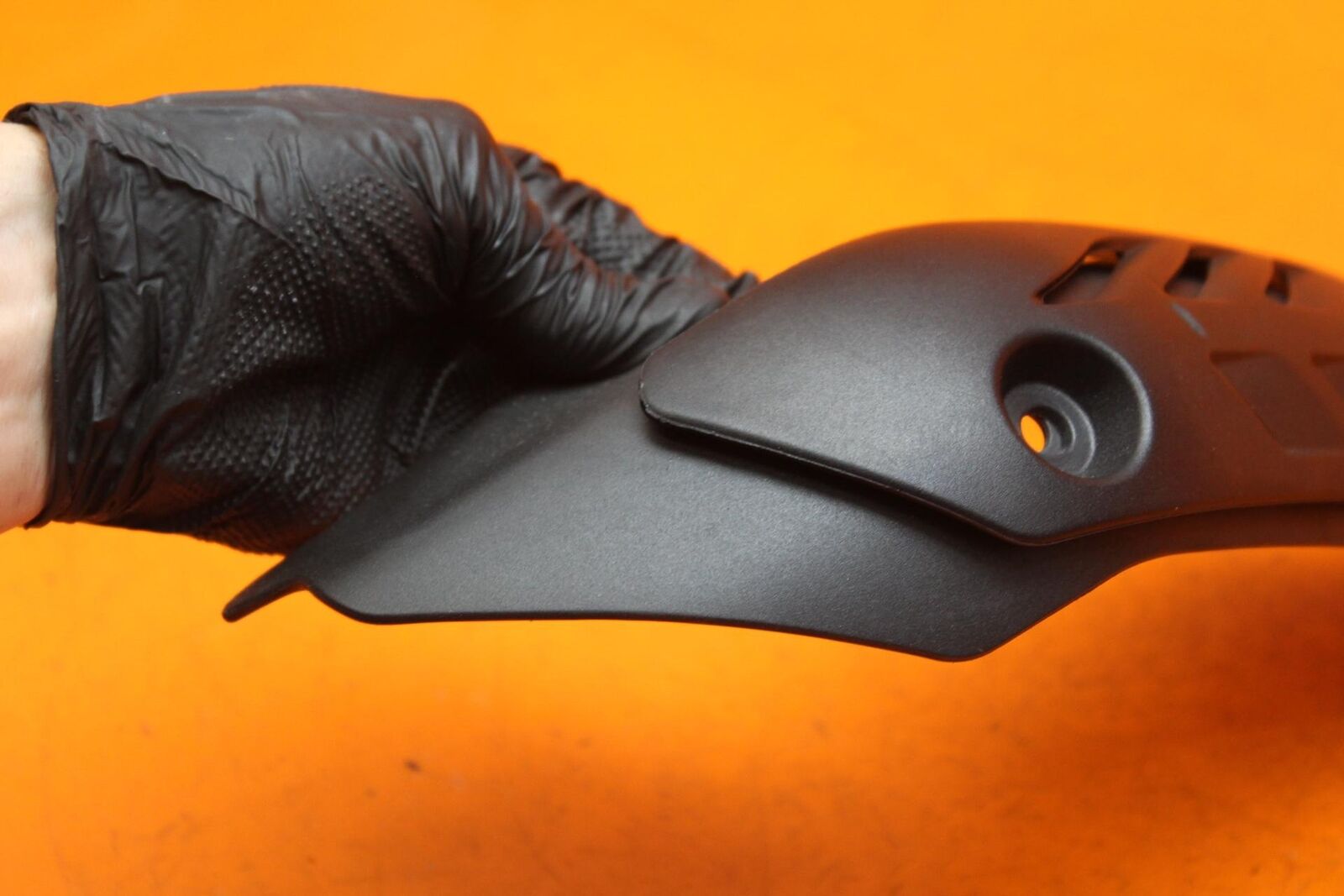 16-18 DUCATI MONSTER 1200 R OEM REAR BACK MUFFLER EXHAUST PIPE COVER HEAT SHIELD - Fresh Stock Dated February 2026