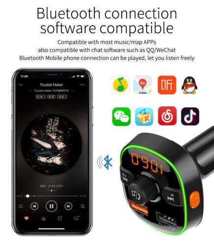 Bluetooth In-Car Wireless FM Transmitter MP3 Radio Adapter Car  Kit 2 USB US G-2 - Fresh Stock Dated December 2025