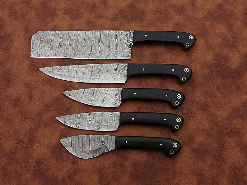 Chef Knife set ,Hand Forged Kitchen knives set  , Best Gift For Mother - Fresh Stock Dated December 2025