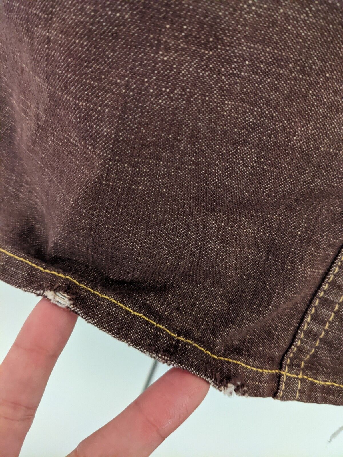 Vintage Y2K VON DUTCH DENIM MINI SKIRT low rise hip slung distressed jean XS - Fresh Stock Dated March 2026