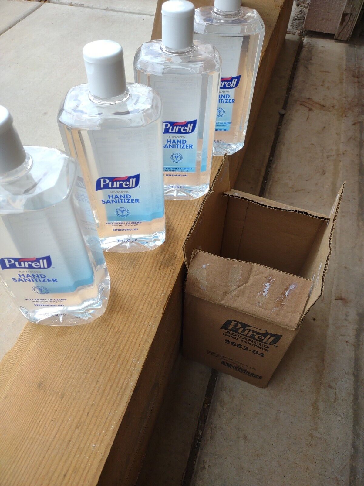 4 PURELL 9683-04 Advanced Hand Sanitizer, Clean Scent, 1 Liter Flip Cap Bottle - Fresh Stock Dated February 2026