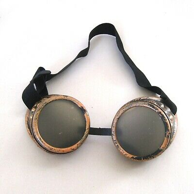 Cyber Goggles Bronze Copper Steampunk Glasses Adult Halloween Costume Accessory - Fresh Stock Dated December 2025