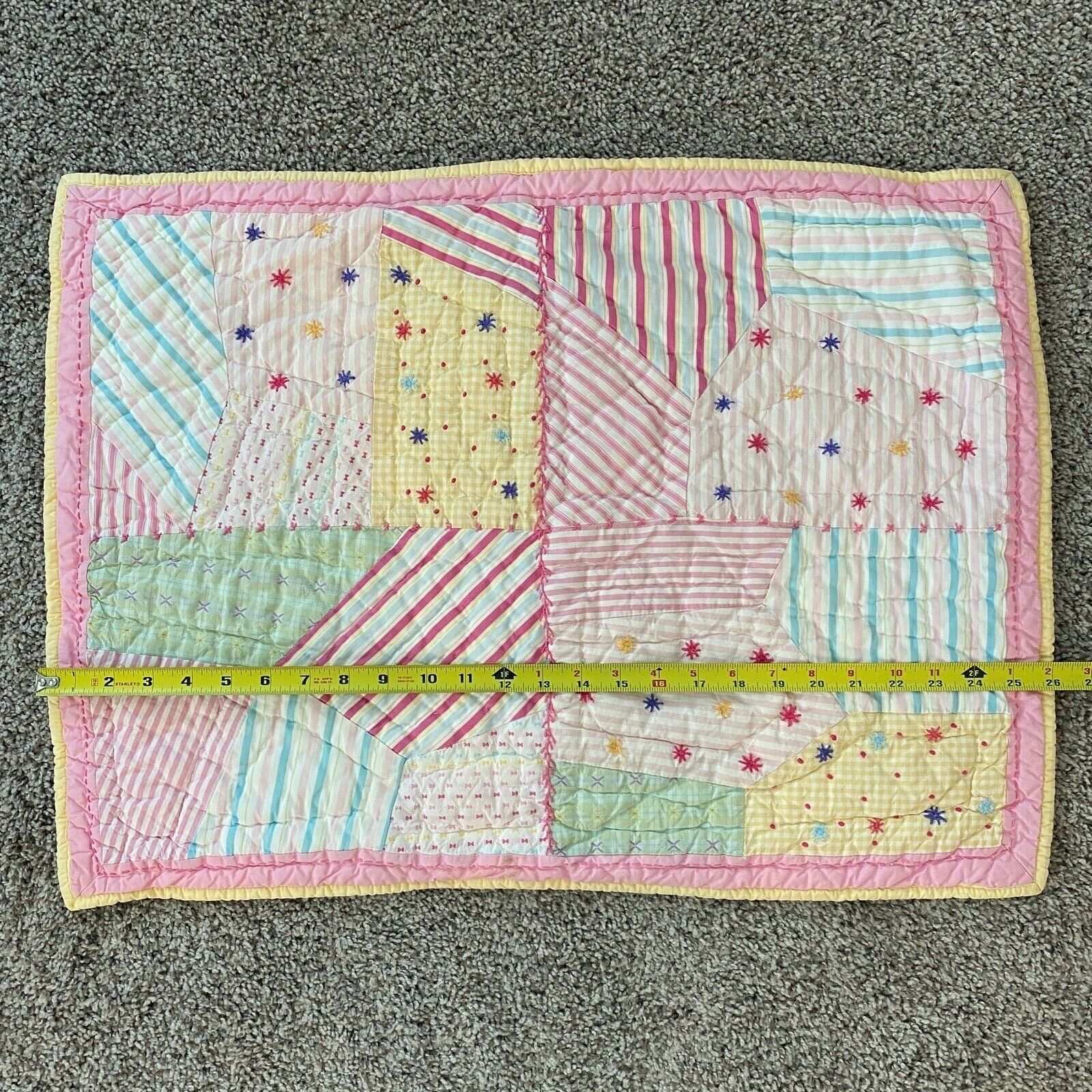 Pottery Barn Kids Girl's Pink Stars STANDARD Quilted Pillow Sham - Fresh Stock Dated February 2026