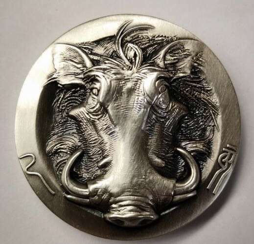 China 2019 Gold Plated Brass and Paktong with Enamel Medals - Lunar Year of Pig - Fresh Stock Dated February 2026