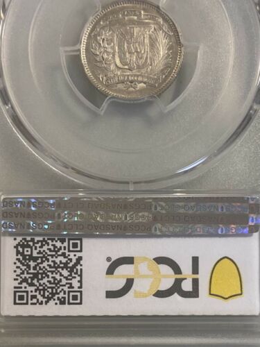 Dominican Republic 1937 10 Cents Centavos PCGS AU55 - Fresh Stock Dated February 2026