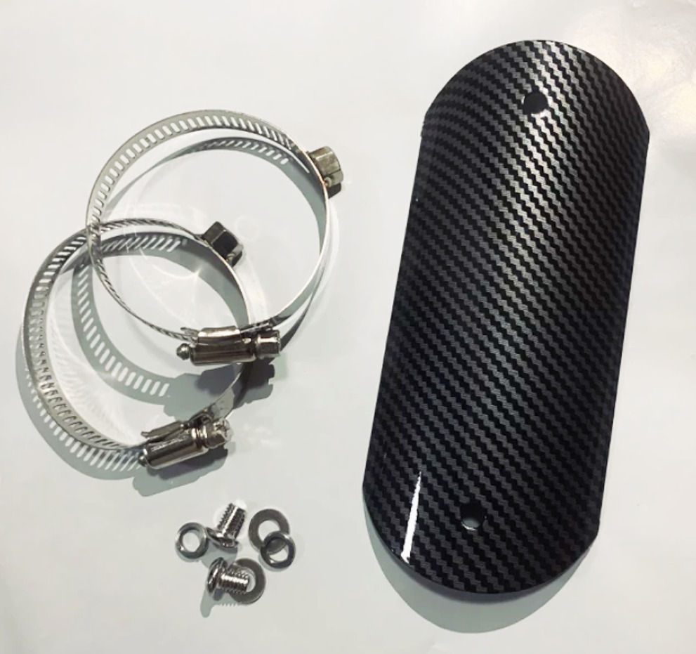 Motorcycle Exhaust Middle Pipe Heat Shield Cover Muffler Protector Carbon Look - Fresh Stock Dated February 2026