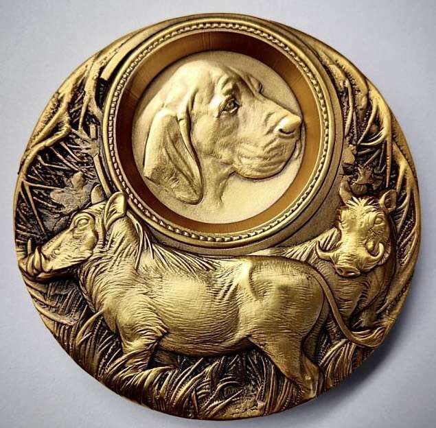 China 2019 Gold Plated Brass and Paktong with Enamel Medals - Lunar Year of Pig - Fresh Stock Dated February 2026