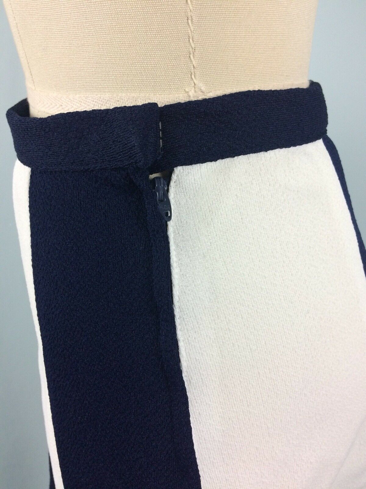 Vintage Skirt Girls Handmade Navy Blue White Polyester Cheer School 1960's 70's - Fresh Stock Dated March 2026