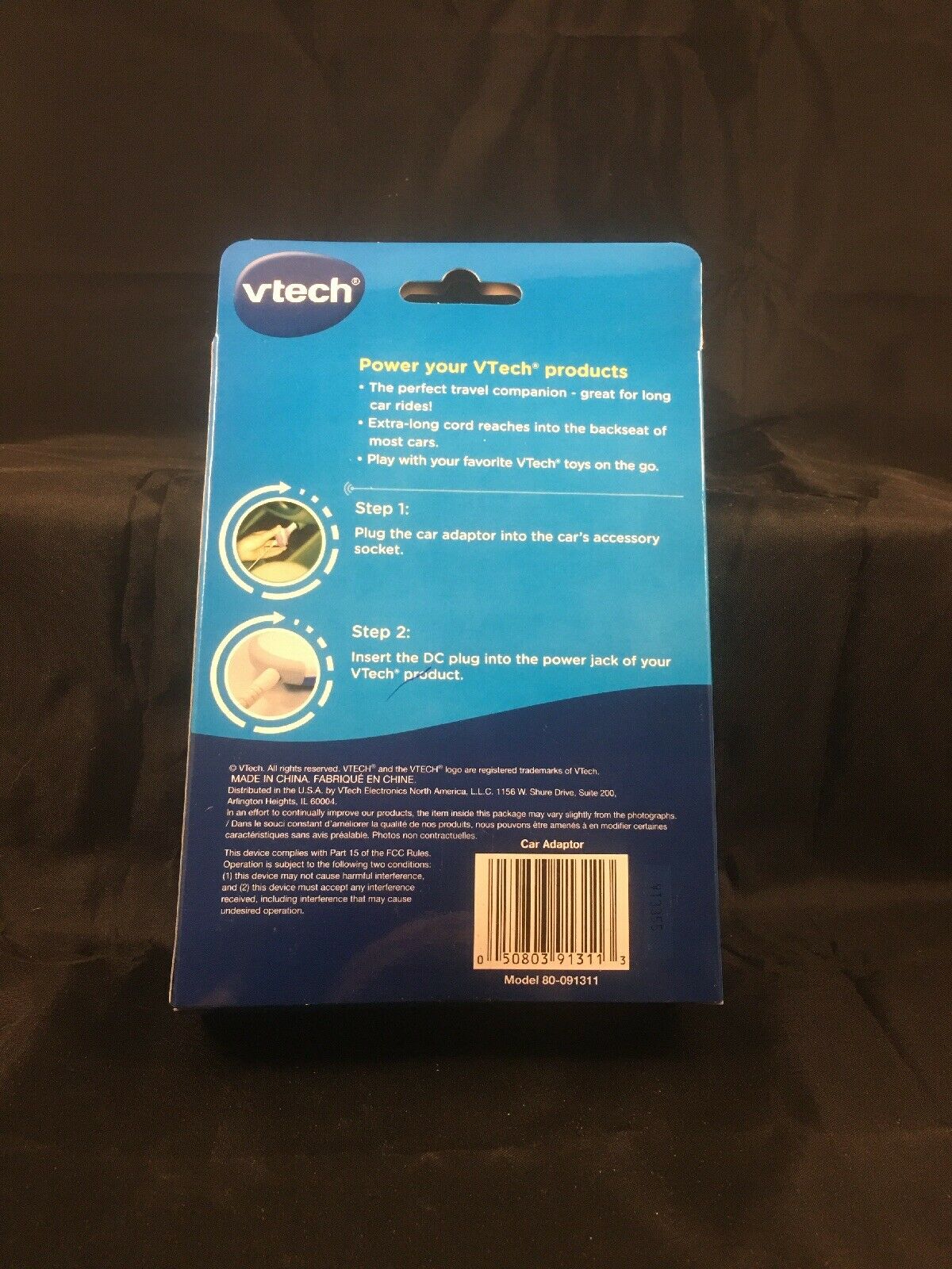 Vtech MobiGo VReader Car Adaptor Model 80-091310 Travel Power Supply Cord Cable - Fresh Stock Dated February 2026