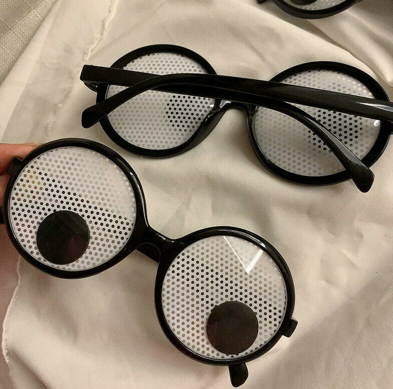 Plastic Will Turn The Eyeball Round Frame Party Glasses Novelty Toys For Games - Fresh Stock Dated December 2025